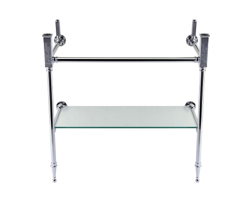 Basin stand square leg with Glass Shelf