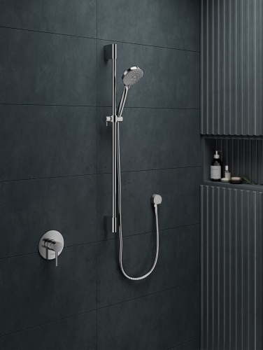 Mordern Slider Rail Kit+Multi-Function Handset +One Out Concealed Mix shower valve