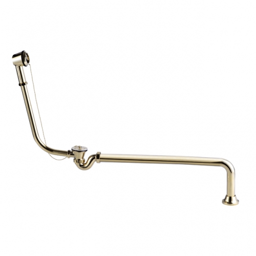 Brass Adjustable Exposed Bath  Drain With Ball Chain With L Drain Pipe