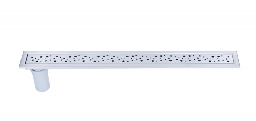 800*80 Shower room linear stainless steel multihole  holes cover floor drain with exhaust gas stop-back  function