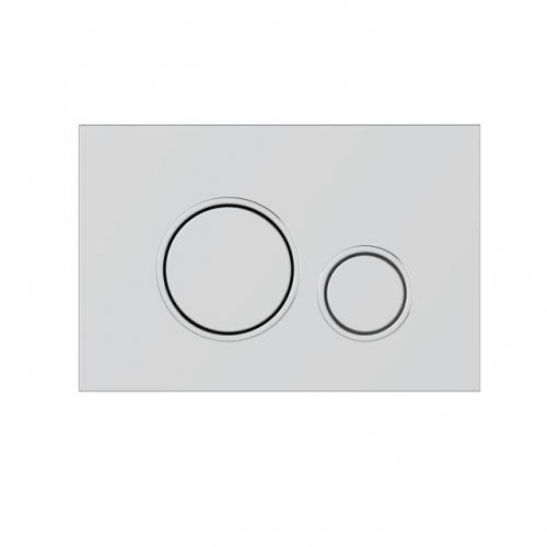 Universal dual functional round button flush plates  for any wall hung WC frame