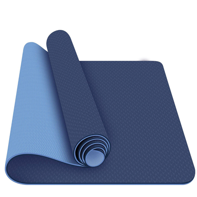 2020 Hotsell Non Slip Double Layer Eco Friendly TPE Yoga Mat, Yoga Pilates 6MM Textured Non Slip Surface Yoga Mats