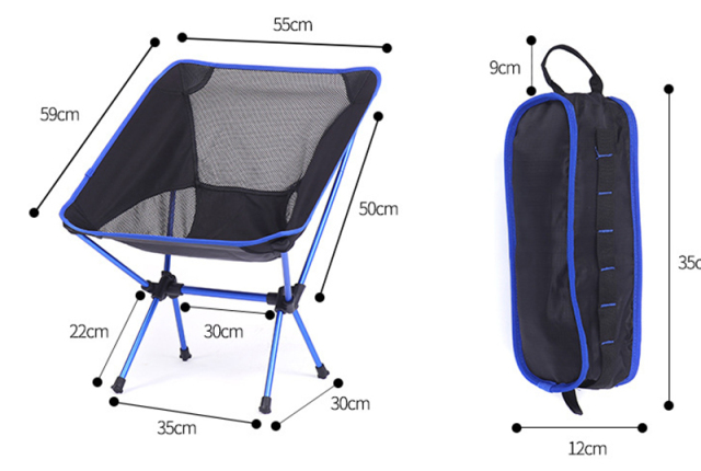 Portable Heavy Duty Outdoor Aluminum Frame Camping Beach Chair Folding for Fishing Hiking