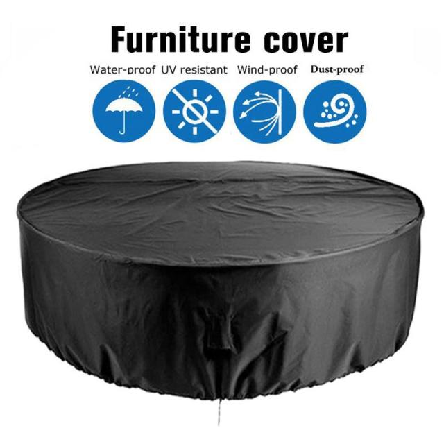 Prevent Dust Outdoor Round Elastic Table Cover,Waterproof Garden Patio Covers Protector