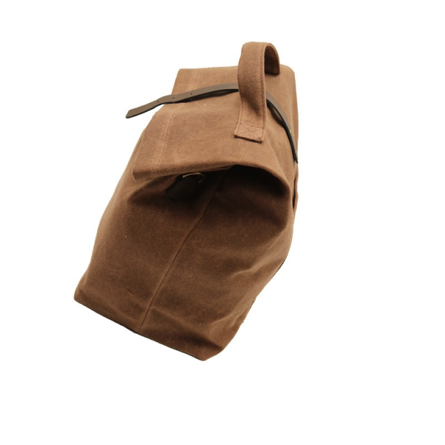 Wholesale Custom Reusable Waxed Canvas Ice Pack Small Insulated Cooler Bag Picnic Backpack