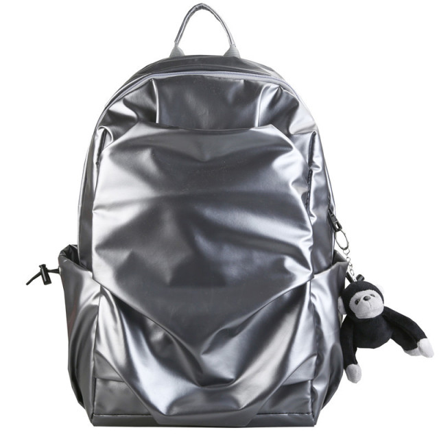 Simple Casual Style Leather Nylon Unisex Student Backpack Wholesale
