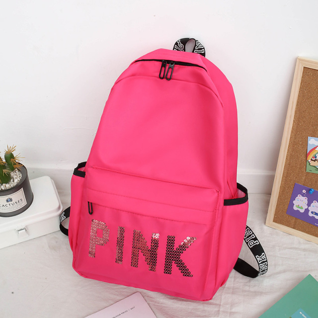 Pink Multifunctional Travel Waterproof Backpack with Laptop Compartment for Girls