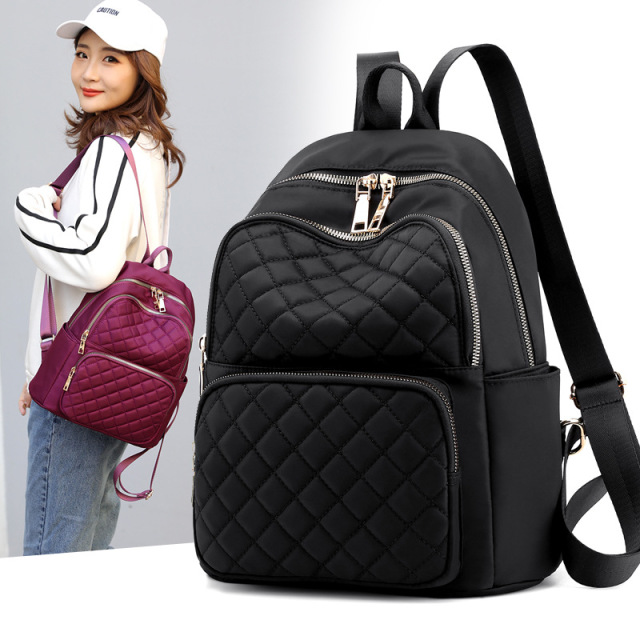 Trending Modern Leisure Simple Solid Color Lady Women Backpack Bag for College