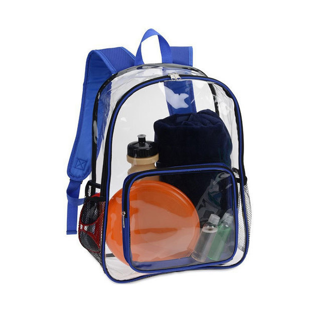 Summer Simple High Capacity Waterproof Transparent Backpack Clear PVC Beach Bag Custom
