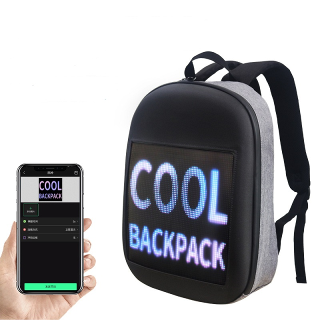 New Design Oxford Smart Advertising Led Screen Backpack