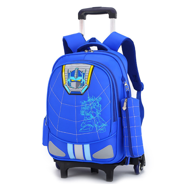 High Quality Waterproof Nylon Spinous Protecting Trolley School Travel Backpack Bag with Wheel