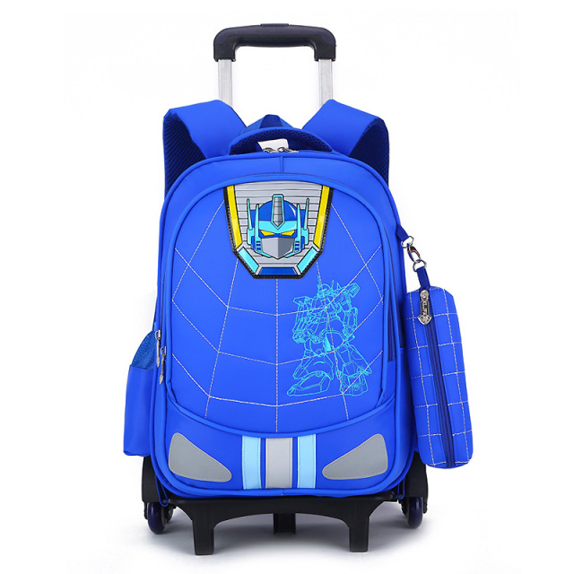 High Quality Waterproof Nylon Spinous Protecting Trolley School Travel Backpack Bag with Wheel