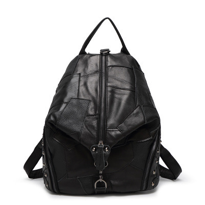 2021 New Arrivals Stylish Western Style Genuine Leather Backpack Women