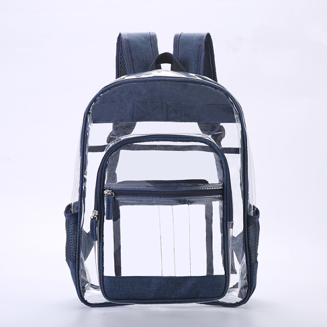 Wholesale Price Stylish Simple Waterproof Backpack PVC Clear Plastic Backpacks