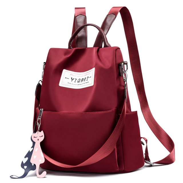 2021 Stylish Simple Oxford Anti-theft Backpack Women Multifunctional Sling Bag