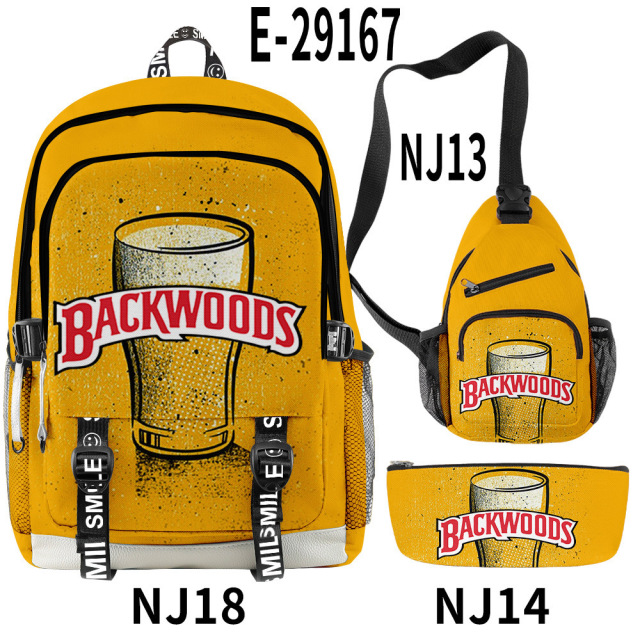 Amazon Hot Sale Fashion Men And Women Printed Backwoods School Backpacks Backwoods