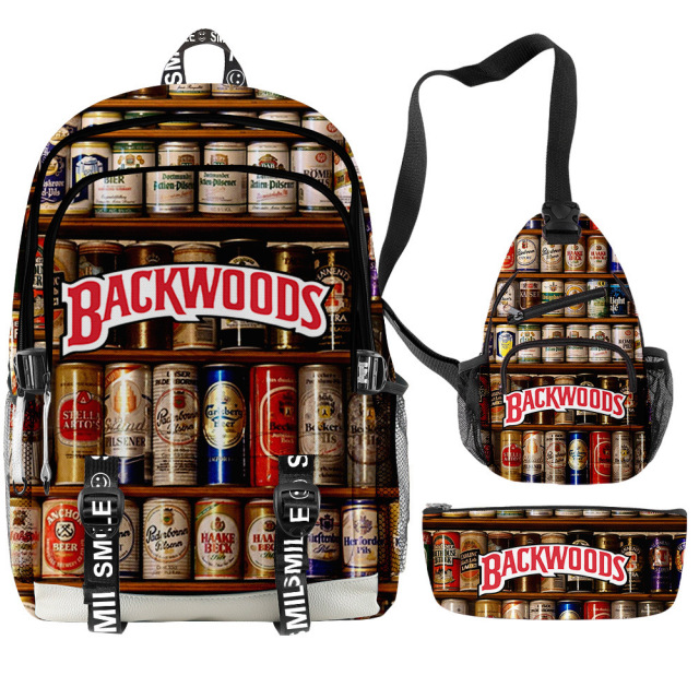 Amazon Hot Sale Fashion Men And Women Printed Backwoods School Backpacks Backwoods