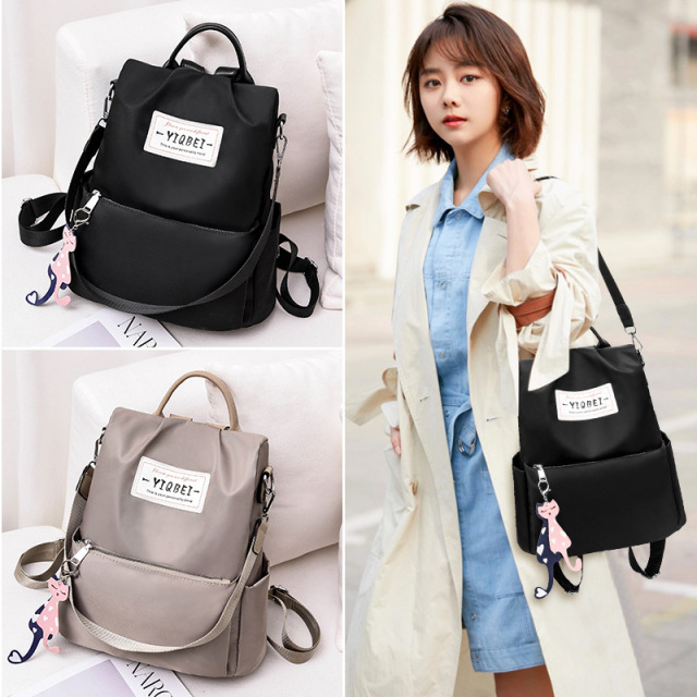 2021 Stylish Simple Oxford Anti-theft Backpack Women Multifunctional Sling Bag