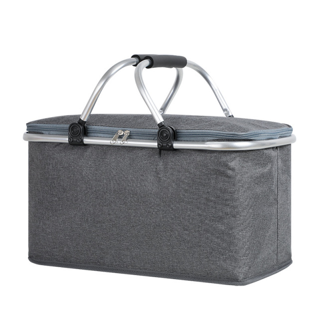 Custom Printing Oversized Thick Aluminum Foil Cooler Lunch Bag Insulated Picnic Basket Cool Bag