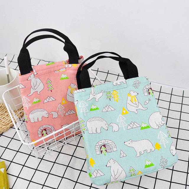 Wholesale Cheap Eco Friendly Cute Ladies Fashion Lunch Bag Food Thermal Tote Bags