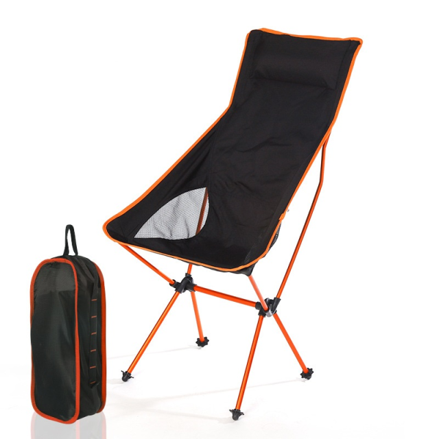 Outdoor Casual Large Size Aluminum Lazy People Beach Chair Foldable Camping Moon Chair
