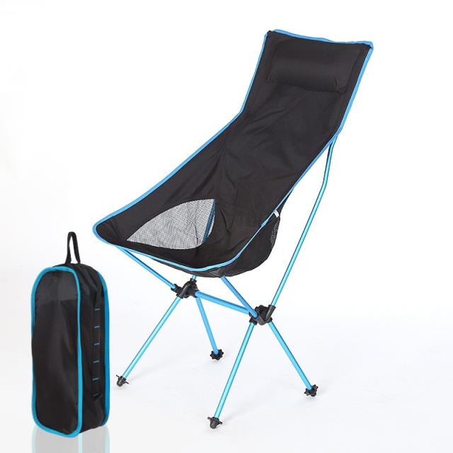 Outdoor Casual Large Size Aluminum Lazy People Beach Chair Foldable Camping Moon Chair