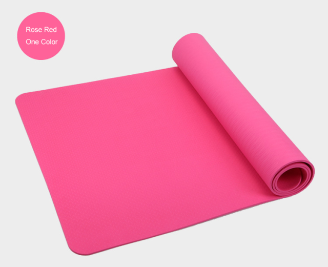 Wholesale High Quality Durable Large TPE Yoga Mat Anti Slip with Carrying Strap and Mesh Bag