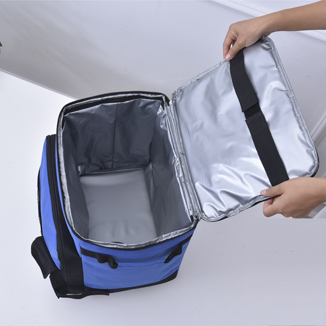 ManZhong Amazon Top Selling Outdoor Large Capacity Aluminium Foil Trolley Insulated Cooler Picnic Bag