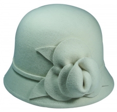 100% Wool Felt Cloche