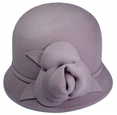 100% Wool Felt Cloche