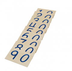 Montessori Large Wooden Number Cards with Box (1-9000)