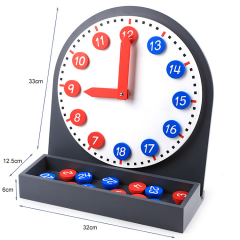 蒙特梭利数学材料时钟，带可移动的手，用于早期学前学习玩具