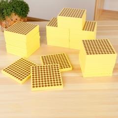Montessori materiais 45 centenas de quadrados de madeira para brinquedos educativos magnético
