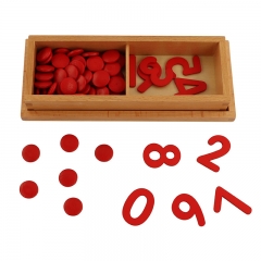 Math Games Educational Cut-out Numeral And Counters montessori