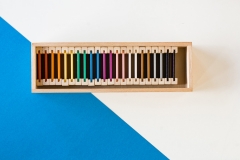 蒙台梭利材料益智玩具蒙台梭利感官材料学习彩色平板盒拼图
