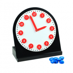 Montessori Math Materials Clock with Moveable Hands for Early Preschool Learning Toy
