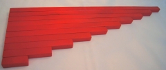 Montessori Material Wooden Red Rods Long Sticks Math Rod Toys Kids Educational Early Teaching