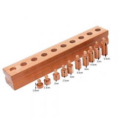 Montessori-douille de cylindre à boutons Montessori matériaux en bois, cylindres en bois, blocs d'échelle, jouets éducatifs en bois, jouets éducatifs Montessori