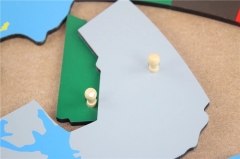 Carte du Canada en bois Panneau de plancher Puzzle Montessori Outils d'enseignement des sciences culturelles de la maternelle