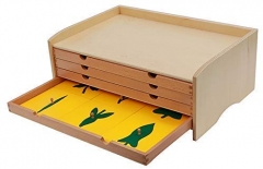 Bébé Jouets Montessori Botanique Feuille d'armoire à quatre armoires en forme de feuille Panneau de panneau de feuille Cabinet de la petite enfance enfant enfant préscolaire