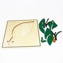 Baby Educational Montessori Material Wooden Jigsaw Puzzle Leaf Puzzle Kids Toy Play Fun