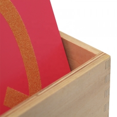 Montessori mayúscula papel lija letras impresas con caja