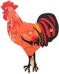モンテッソーリ材料教育ツール動物の雄鶏パズル就学前幼児のための初期モンテッソーリおもちゃ