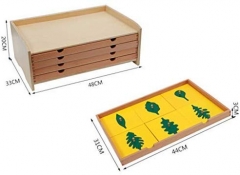Bébé Jouets Montessori Botanique Feuille d'armoire à quatre armoires en forme de feuille Panneau de panneau de feuille Cabinet de la petite enfance enfant enfant préscolaire