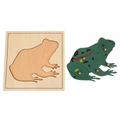 Montessori Materials Educational Tools Animal Frog Puzzle Preschool Early Montessori Toys for Toddlers