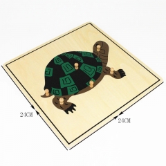 Montessori Matériaux Outils éducatifs Animal Turtle Puzzle Jouets Montessori préscolaires pour les tout-petits