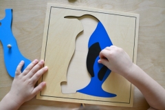 Montessori Materialien Bildungs Werkzeuge Tier Pnguin Puzzle Vorschule Früh Montessori Spielzeug für Kleinkinder