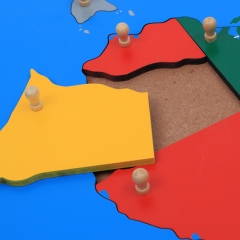 木制オーストラリア地図パネルフロアパズルモンテッソーリ文化科学教育ツール幼稚園早期学習