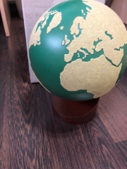 Montessori Science and Cultural Geography Materials Continental Globe and Sandpaper Globe Early Education Teaching aids Wooden Toys