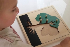 赤ちゃん教育モンテッソーリ木制ジグソーパズルツリーパズル子供のおもちゃ游び楽しい